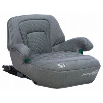 Inaltator auto, FreeOn, Cosmo Plus I-Size, Cu isofix, Cu spatar inaltat si cotiere, Potrivit pentru copiii intre 125 si 150 cm sau intre 25 si 36 Kg, Conform cu standardul european de securitate ECE R129, gri