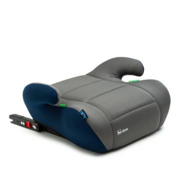 Inaltator auto pentru copii Juju Jazzy Booster i-Size ISOFIX, 125-150cm, certificat R129, Gri-Albastru