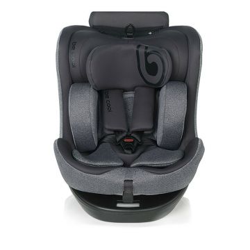 Scaun auto, Be Cool, Easy I-Size, Rotire 360 grade, 40 - 150 cm, 0 - 36 kg, Cu Isofix si Centura Top Tether, Conform cu standardul european de securitate ECE R129, Antracita