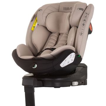 Scaun auto Chipolino Tourino I-Size 40-150 cm macadamia cu sistem Isofix