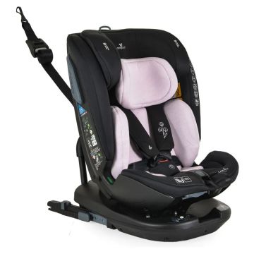 Scaun auto cu isofix Cangaroo I-Size Gravity 360 grade (40-150 cm) Roz/Negru