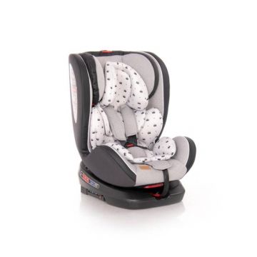 Scaun auto ISOFIX Lorelli Nebula Black, 0-36 Kg, rotativ 360 grade (Negru/Gri)