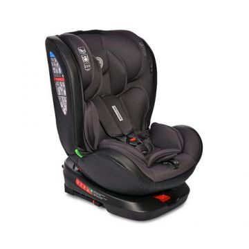 Scaun auto pentru copii Lorelli Nebula, i-Size, Isofix, rotativ, 0 luni-12 ani, 40-150 cm, Negru