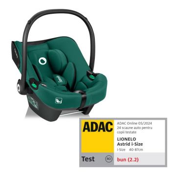 Scoica auto, Lionelo, i-Size Astrid, 0-13 Kg, 40-87 cm, Cu maner si capotina reglabile, Cu protectie laterala avansata, Salteluta confortabila, Testat ADAC, Conform cu standardul european de securitate R129, Verde Scoica auto, Lionelo, i-Size Astrid, 0-13 Kg, 40-87 cm, Cu maner si capotina reglabile, Cu protectie laterala avansata, Salteluta confortabila, Testat ADAC, Conform cu standardul european de securitate R129, Verde