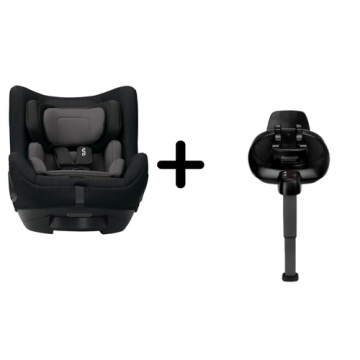 Set Scaun auto rotativ Nuna i-Size TODL next Caviar, 40-105 cm + Baza isofix BASE next i-Size pentru TODL next (Negru) Set Scaun auto rotativ Nuna i-Size TODL next Caviar, 40-105 cm + Baza isofix BASE next i-Size pentru TODL next (Negru)