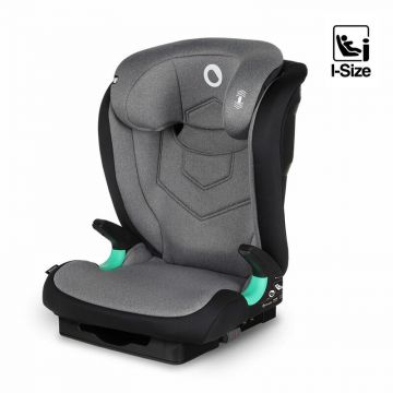 Scaun auto, Lionelo, Neal Stone, Spatar reglabil, Baza i-size, 15-36 Kg, cu Isofix, Conform cu standardul european de securitate ECE R129, Gri