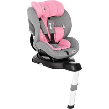 Scaun auto ISOFIX i-Size Lorelli Proxima, rotativ, 40-105 cm, Roz/Gri