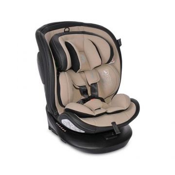 Scaun auto pentru copii Lorelli Aviator Beige, Isofix, i-Size, 0 Luni-12 Ani, 40-150 cm, certificat R129, baza rotativa 360 grade, reglabil, sistem protectie impact lateral, sistem antibasculare