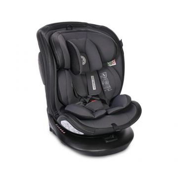 Scaun auto pentru copii Lorelli Aviator Isofix Grey, i-Size, 0 Luni-12 Ani, 40-150 cm, certificat R129, baza rotativa 360 grade, reglabil, sistem protectie impact lateral, sistem antibasculare