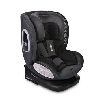 Scaun auto pentru copii Lorelli Phoenix Black Jasper, i-Size, Isofix, rotativ 360 grade, 0 luni-12 ani, 40-150 cm, pozitie de somn, protectie laterala in caz de impact, avertizare sonora cand centurile scaunului auto sunt decuplate